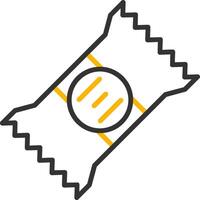 On the Go Subway Snack Bar Line Two Color vector
