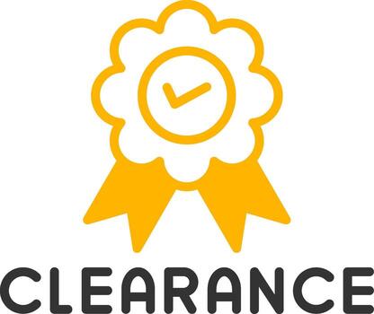 Final Clearance Event Notice Line Two Color vector