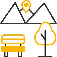 National Park Locator Icon Line Two Color vector