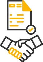 Client Accepted Your Proposal Line Two Color vector
