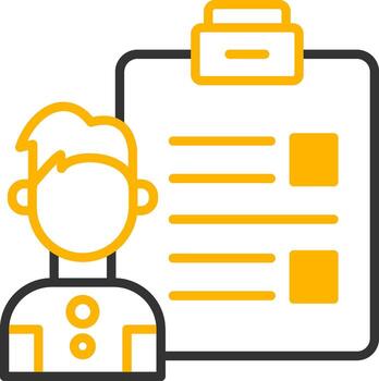 Client Shared Project Brief Line Two Color vector