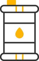 Construction Warning Barrel Line Two Color vector