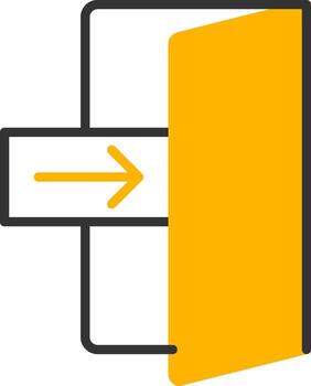 emergencia autobús salida firmar línea dos color vector