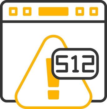 error 512 web servidor memoria fracaso línea dos color vector