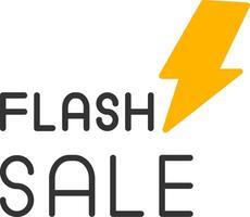 Flash Sale Announcement Line Two Color vector