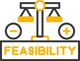 Economic Feasibility Risk Report Line Two Color vector