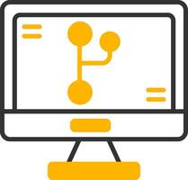 Git Version Control Tool Line Two Color vector