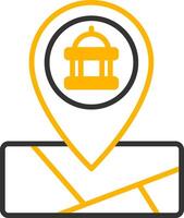 Legal Courthouse Location Line Two Color vector