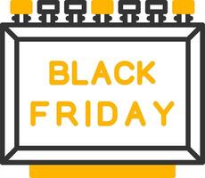Black Friday Ad Billboard Line Two Color vector