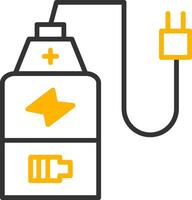 Smart Battery Charger Line Two Color vector