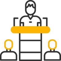 Breakout Discussion Room Feature Line Two Color vector