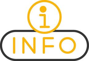 Info Panel Button Line Two Color vector