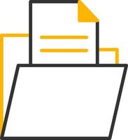 Labeled File Folder Line Two Color vector