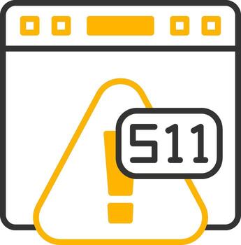 error 511 red autenticación necesario línea dos color vector