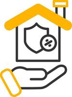 Mortgage Insurance Document Line Two Color vector