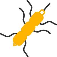Listeria monocytogenes Contaminated Food Pathogen Line Two Color vector