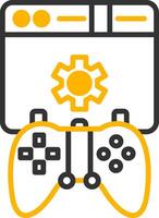 Creative Game Design Process Line Two Color vector