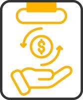 Monthly Mortgage Payment Form Line Two Color vector