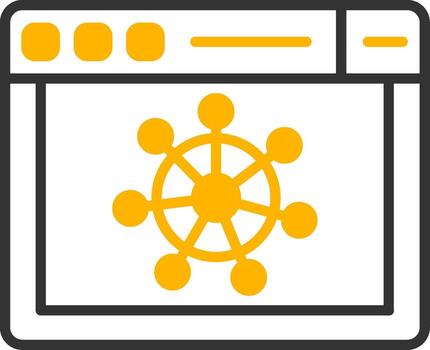 Kubernetes Cluster Management Line Two Color vector