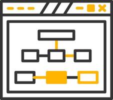 Structured Website Site Map Line Two Color vector
