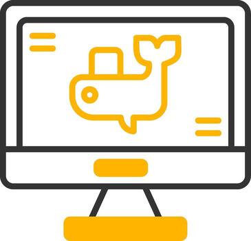 Docker Container Instance Line Two Color vector