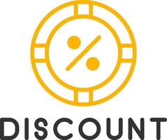 Discount Offer Notification Line Two Color vector