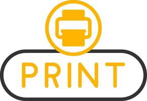 Print Document Button Line Two Color vector