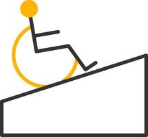 Accessibility Boarding Ramp Line Two Color vector
