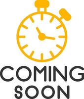 Product Launch Coming Soon Line Two Color vector