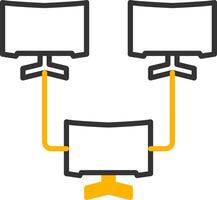 Local LAN Party Event Line Two Color vector