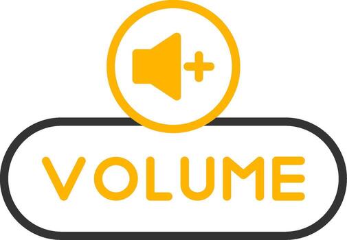 Increase Volume Button Line Two Color vector