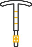 Deep Socket Spark Wrench Line Two Color vector