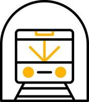 Station Wall Subway Art Display Line Two Color vector