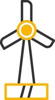 Renewable Wind Turbine Tower Line Two Color vector