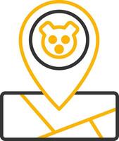 City Zoo Point Marker Line Two Color vector