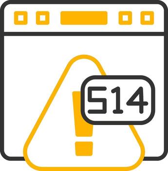 Error 514 DNS Resolution Timeout Line Two Color vector
