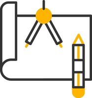 Colored Construction Paper Line Two Color vector