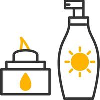 Cooling After Sun Lotion Line Two Color vector