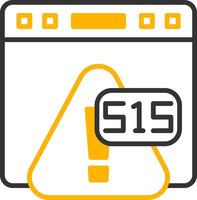Error 515 Database Query Failure Line Two Color vector