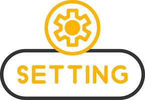 Open Settings Button Line Two Color vector