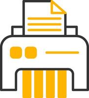 Office Paper Shredder Line Two Color vector