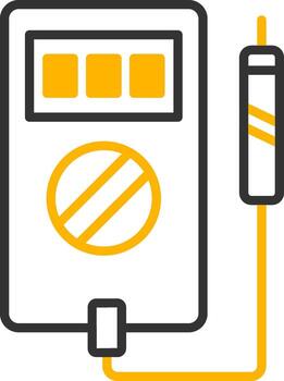 Digital Multimeter Device Line Two Color vector