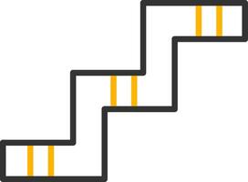 Station Access Stairs Line Two Color vector