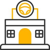 Busy City Driving Icon Line Two Color vector