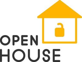 Property Open House Invitation Line Two Color vector