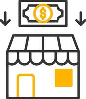 SBA Small Business Loan Icon Line Two Color vector