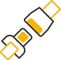 Passenger Seatbelt Fastener Line Two Color vector