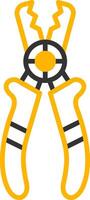 Wire Stripping Tool Line Two Color vector
