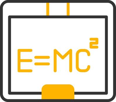 Math Equation with Variables Line Two Color vector