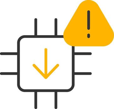 firmware actualizar error línea dos color vector